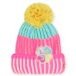 BILLIEBLUSH - Knitted Pom Pom Hat - Multi on Sale