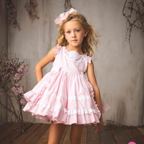 LA AMAPOLA - Nancy Puffball Dress - Pink Online Hot Sale