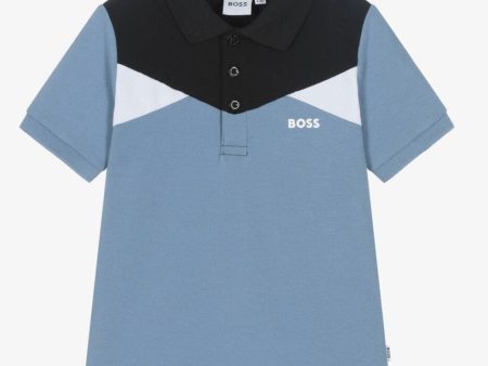 BOSS - Colour Block Polo -  Blue Cheap