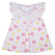 LITTLE A - Joanie Pastel Hearts Heart Print Dress - White Discount