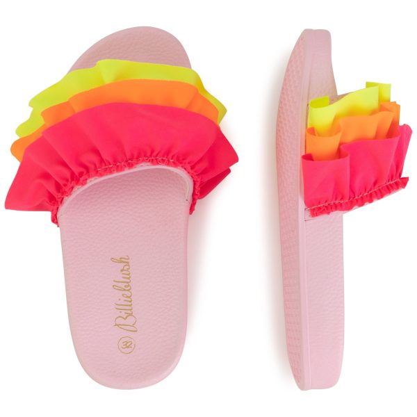 BILLIEBLUSH - Frill Sliders - Pink For Discount