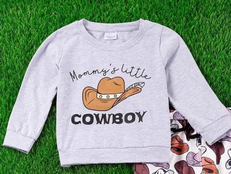 Mommy s little Cowboy  Long Sleeve Tee Fashion