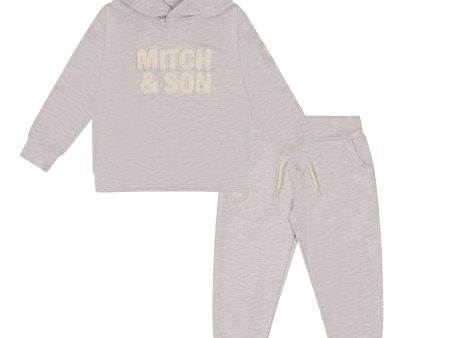 MITCH & SON - Alex Melange Hoody Tracksuit - Beige Online Sale