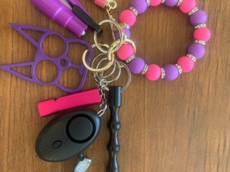 Purple & Pink Safety Keychain Sale