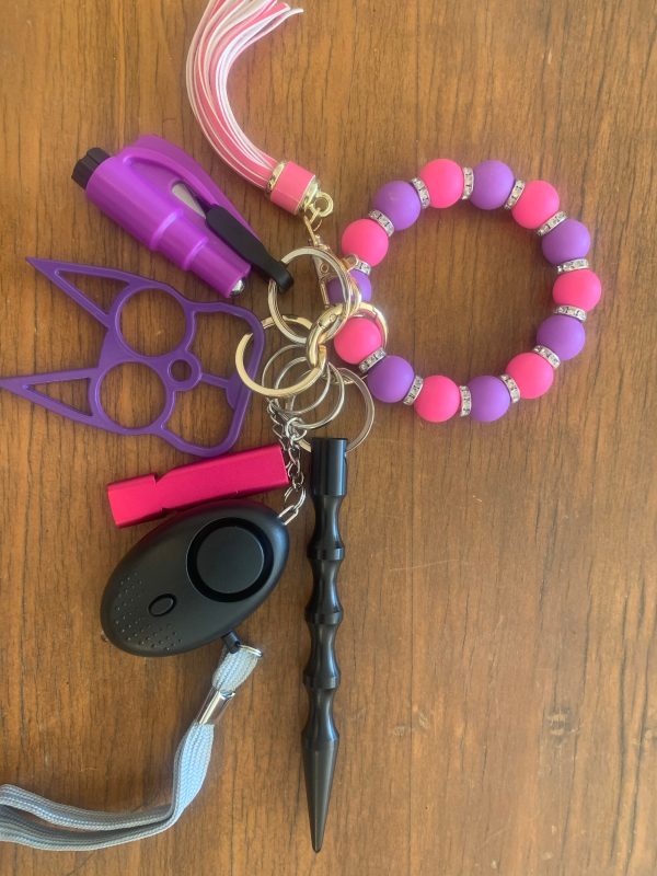 Purple & Pink Safety Keychain Sale