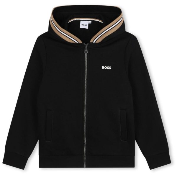 BOSS - Zip Hoodie Logo Tracksuit  -  Black Hot on Sale