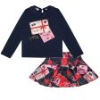 A DEE - From A Dee With Love Roxy Envelope Print Skirt Set - Dark Navy For Sale