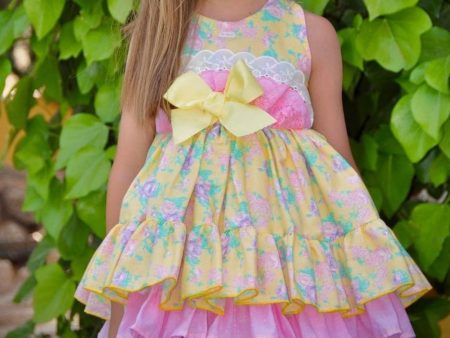 LA AMAPOLA - Elena Baby Dress - Yellow Fashion