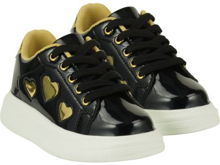 A DEE - Baroque Love Queeny Chunky Heart Trainers - Black For Discount