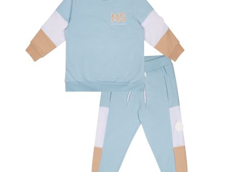 MITCH & SON - Trevor Sandy Shores MS Logo Tracksuit - Sky Blue Discount