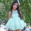 LA AMAPOLA - Gema Puffball Dress - Mint Online Hot Sale