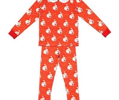 SAL & PIMENTA -  Santa Glows Collar Pyjamas - Red Sale