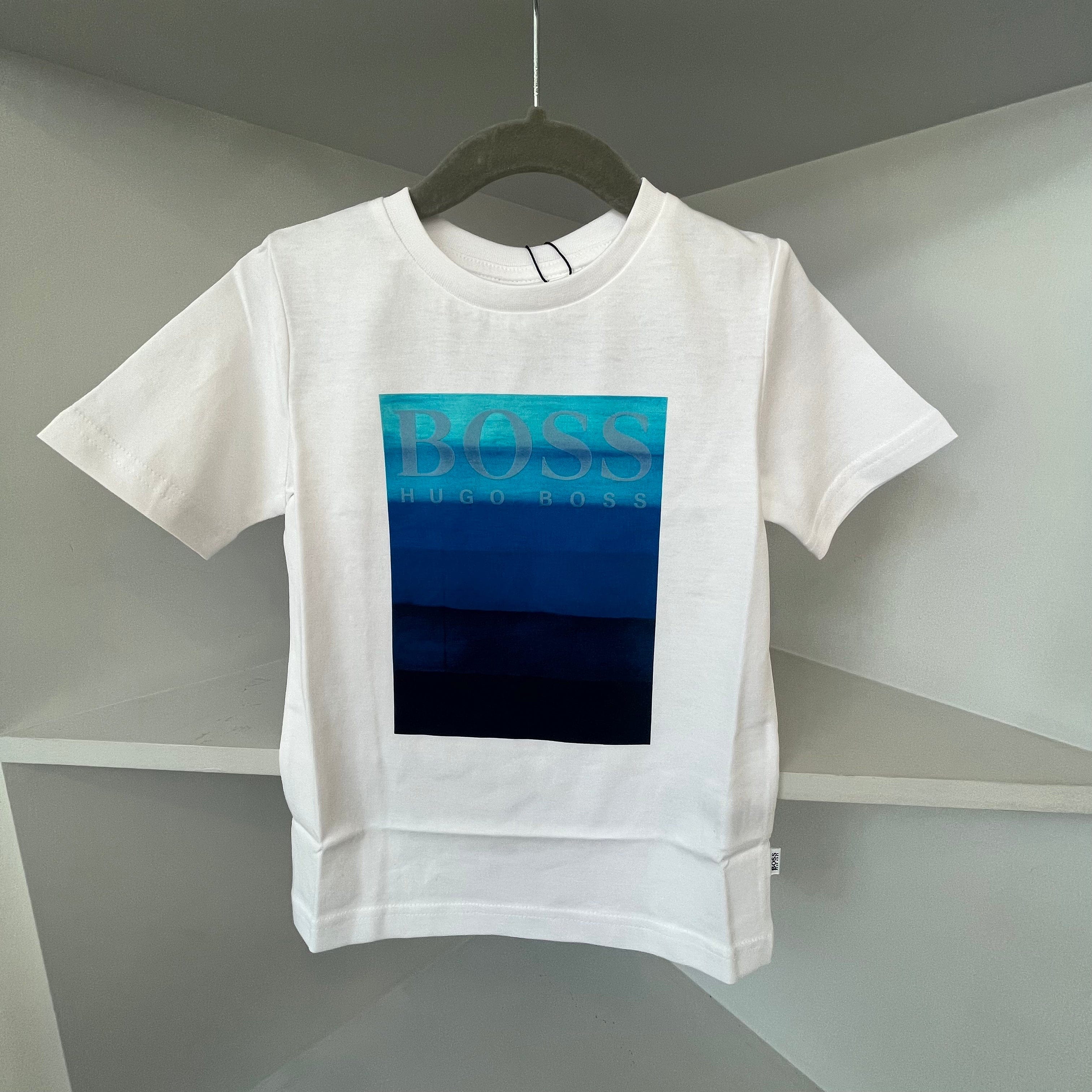 Hugo Boss - Colour Block Graphic T-Shirt - White Online now