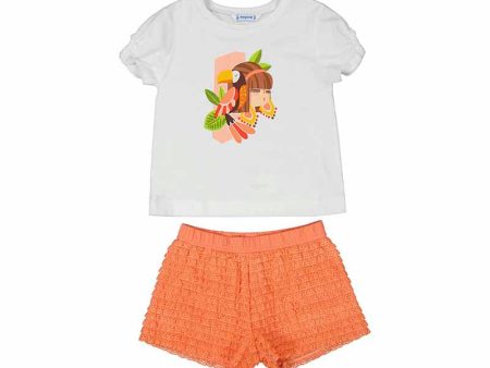 MAYORAL - Parrot Short Set - Tangerine For Discount