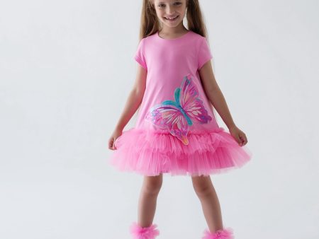 Daga - Pink Paradise Butterfly Tutu Dress - Pink Online now