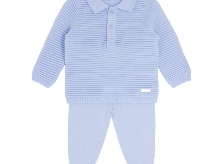 BLUES BABY -  Knit Ribbed Two Piece - Blue For Cheap