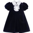 BALLOON CHIC - Velvet  Dress - Navy Supply