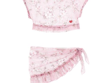 MONNALISA - Bambi Swim Set Cover up - Pink For Sale