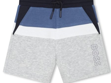 BOSS - Toddler Colour Block Shorts - Grey For Cheap