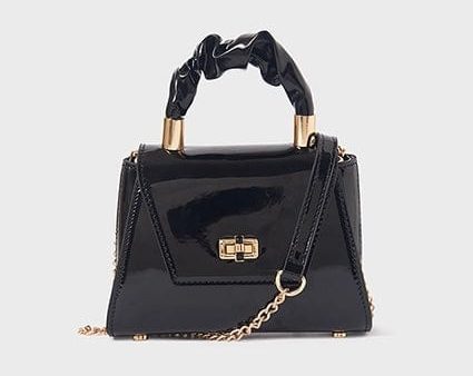 ABEL & LULA - Patent Handle Bag - Black Online Hot Sale