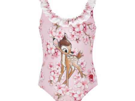 MONNALISA - Bambi Swimsuit - Pink For Discount