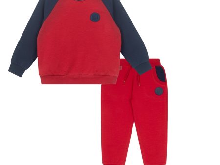 MITCH & SON - Brian Reglan Tracksuit - Chilli Red Hot on Sale