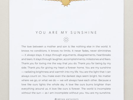 You Are My Sunshine Icon Necklace (Mother Son) Online