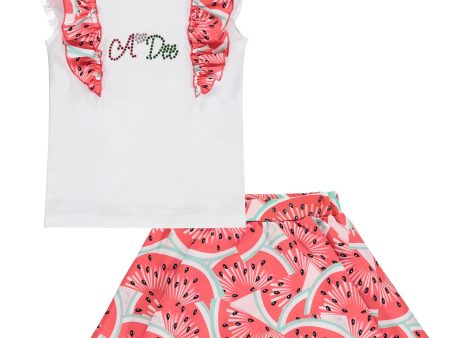 A DEE - Eve Watermelon Skort Set - Pink on Sale