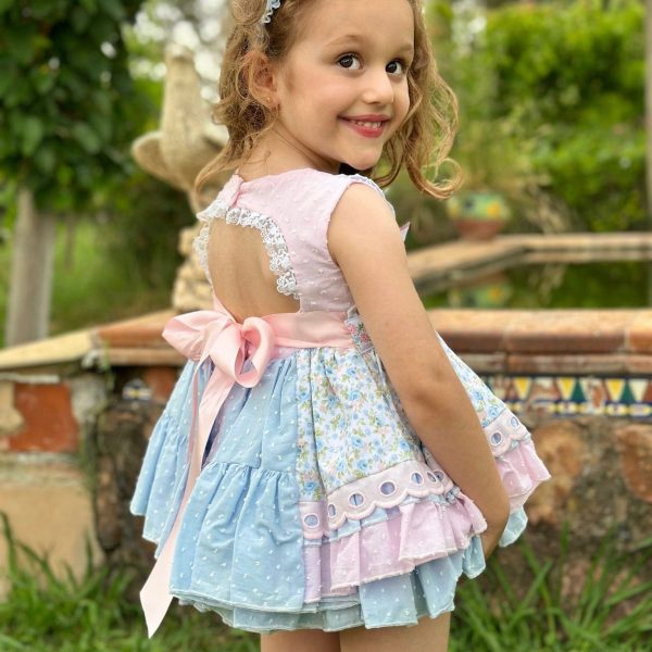 LA AMAPOLA - Celeste Baby Dress - Pink Hot on Sale