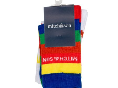 MITCH & SON - Vidal Primary Puzzles 2 Pack Socks - Multi For Cheap