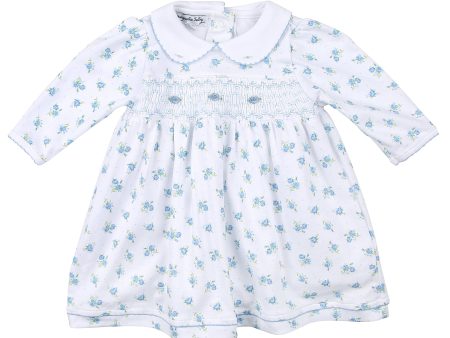 MAGNOLIA BABY - Anna’s Classics Smocked Dress - Blue Online now