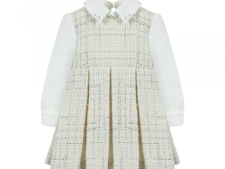 LAPIN HOUSE - Tweed Blouse Dress - Cream Cheap