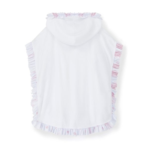 A DEE - Bubbles Heavenly Hydrangea Frill Poncho - Bright White Online now