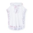 A DEE - Bubbles Heavenly Hydrangea Frill Poncho - Bright White Online now