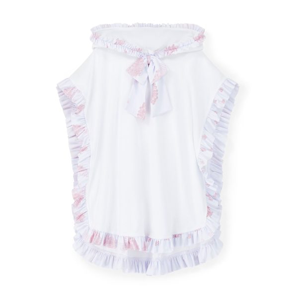 A DEE - Bubbles Heavenly Hydrangea Frill Poncho - Bright White Online now