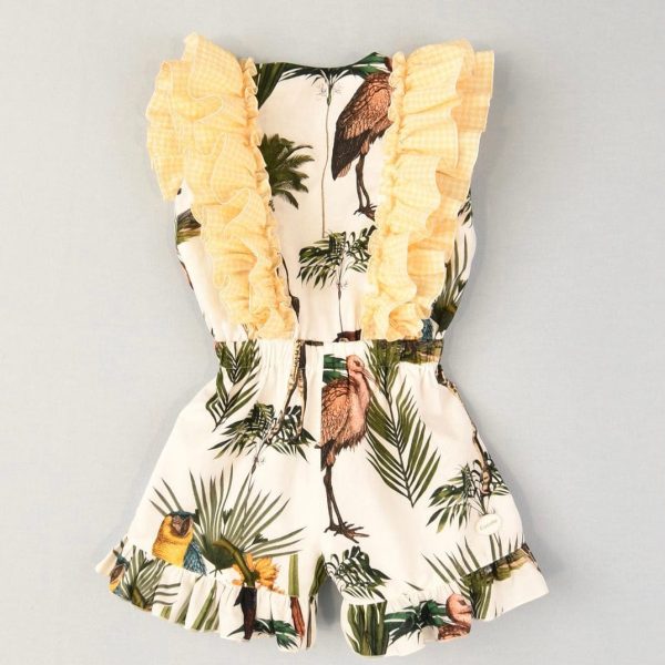 COCOTE - Safari  Playsuit - Yellow Cheap