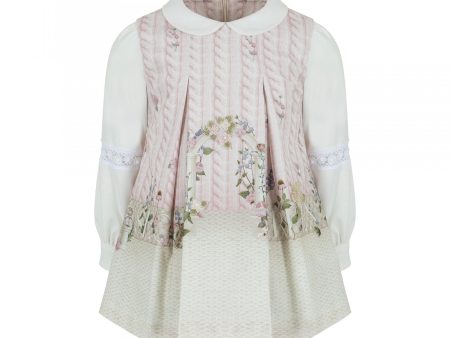 LAPIN HOUSE - Secret Garden Peter Pan Collar Dress - Pink Online