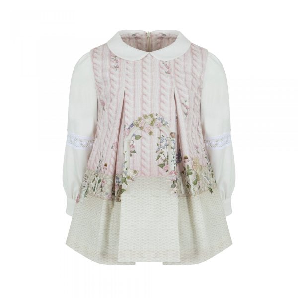 LAPIN HOUSE - Secret Garden Peter Pan Collar Dress - Pink Online