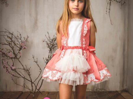 LA AMAPOLA - Butterfly Dress - Peach Discount