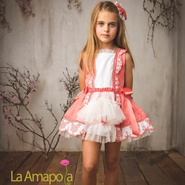 LA AMAPOLA - Butterfly Dress - Peach Discount