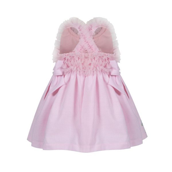 LAPIN HOUSE - Tulle Cross Back Dress - Pink Cheap