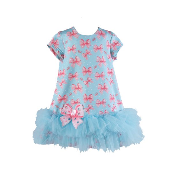 Daga - Magic Bow Tutu Dress - Turquoise Online Hot Sale