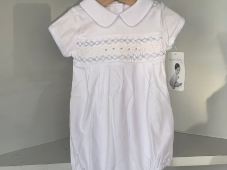 MAGNOLIA BABY - Luke Classics Smocked Bubble - White Supply