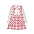 ABEL & LULA - Dogtooth Pinafore - Blackcurrant Fashion