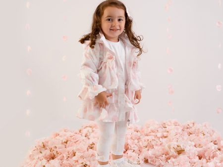 LITTLE A - Abbie Hooded Bunny Print Jacket - Bright White For Cheap