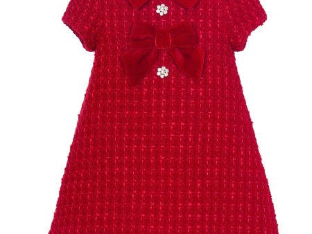 BALLOON CHIC - Tweed A Line Dress - Red Online