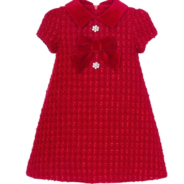 BALLOON CHIC - Tweed A Line Dress - Red Online