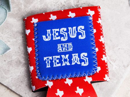 Jesus and Texas  Patriotic Koozie Hot on Sale