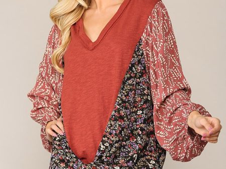 Rust Multi Print Top For Cheap