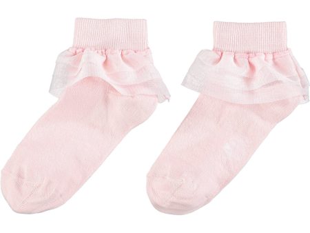 A DEE - Frill Ankle Sock - Pink Sale